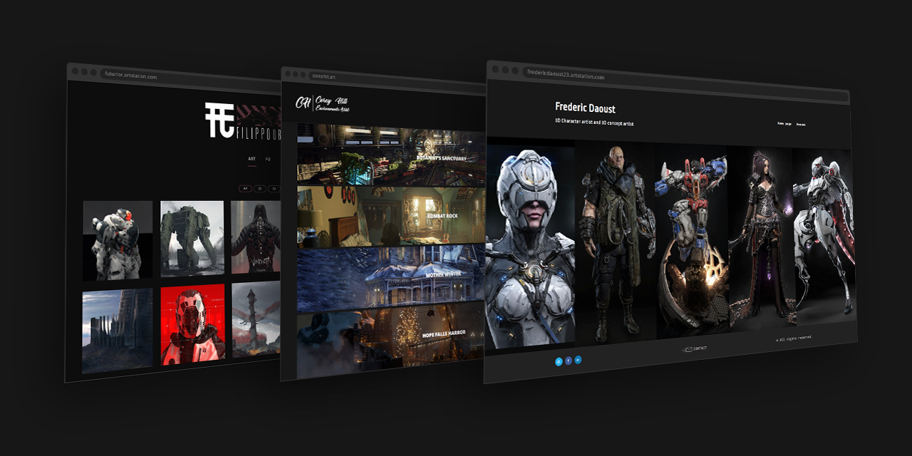 Exemple de portfolio d’art de jeu mobile
